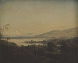 Vue sur le lac Léman vers le Mont Blanc et Genève - Jens Juel