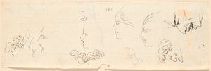Différents croquis de profil - Jens Juel