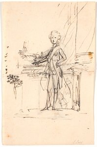 Esquisse de composition pour un portrait en pied de Frédéric VI jeune prince héritier. Debout près d
