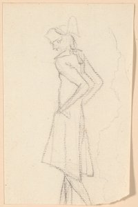 Homme marchant, vu de dos, allant vers la gauche - Jens Juel
