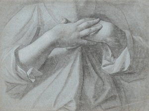 Étude de deux mains croisées sur la poitrine - Jens Juel