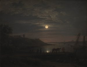 La traversée du Petit Belt à Snoghøj. Lever de lune
