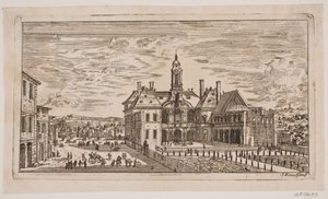 Prospekt af et torv i en italiensk stad - Jens Knudsen