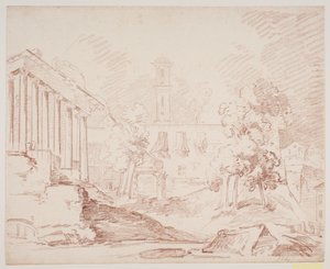 Prospectus italien avec temple et église - Jens Petersen Lund