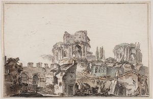 Vue avec ruines - Jens Petersen Lund