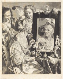 Une Vieille Femme à la Table de Toilette