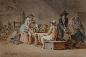Une famille de paysans à l