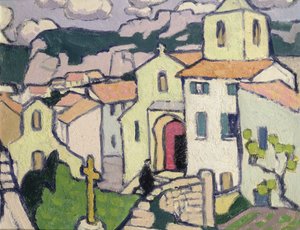 Les Baux, le prêtre entre dans son église, vers 1911 - Jessica Stewart Dismorr