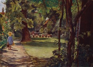 Maison Kelmscott, le jardin, vue depuis la rivière - Jessie MacGregor