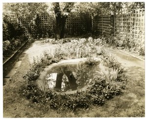 Jardin de Mme W H Wells, 265 W 11th, Greenwich Village, New York, USA, vers 1936-37