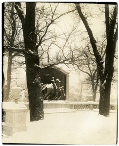 Mémorial Shaw sous la tempête, Boston, USA, vers 1902-10 - Jessie Tarbox Beals