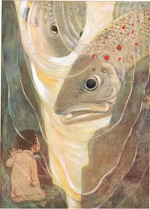 Oh, ne me fais pas de mal ! cria Tom. Je veux juste te regarder ; tu es si beau, illustration pour 