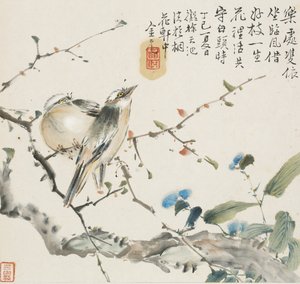 Une paire de bulbuls chinois, 1857 - Jin Yuan
