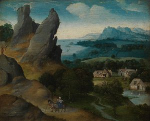 Paysage avec la Fuite en Égypte - Joachim Patenier