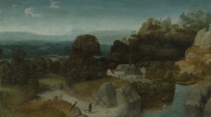 Paysage avec la Tentation de Saint Antoine Abbé - Joachim Patinir (workshop of)