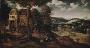 Paysage avec la Fuite en Égypte, vers 1524 - Joachim Patinir