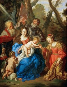 Le mariage mystique de Sainte Catherine avec saint Léopold et saint Guillaume - Joachim von Sandrart