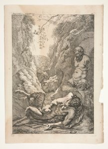 Satyre et Silenos, de Sculpturae Veteris Admirata - Joachim von Sandrart