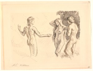 Adam et Ève tentés par le serpent - Joakim Frederik Skovgaard
