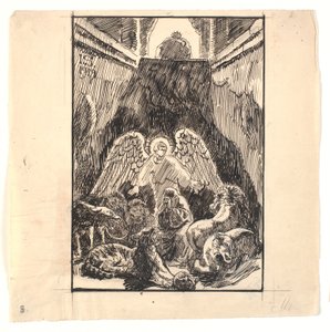 Daniel dans la fosse aux lions - Joakim Frederik Skovgaard