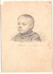 Portrait de garçon, profil 3/4 vers la gauche
