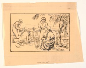 Christ comme charpentier chez Joseph et Marie