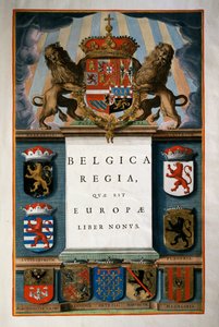 Belgica Regia quae est Europae (Belgique), Livre IX, page de titre Volume IV, Atlas maior, par Joan Blaeu (1596-1673), gravure sur cuivre, 57,5x39 cm, Amsterdam