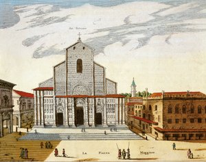 Italie, Bologne, Cathédrale San Petronio à Venise, impression