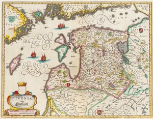 Carte de Livonie, Vulgo Lyefland, Atlas Maior - Joan Blaeu
