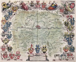 Carte de Francfort et des environs, de 