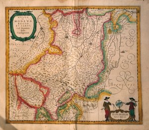 Carte de Modène du Theatrum civitatum et admirandorum Italiae par Joan Blaeu, gravure