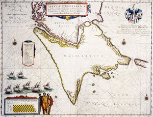 Tabula Magellanica : carte du détroit de Magellan - Joan Blaeu