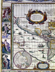 Les quatre éléments : Feu, Air, Eau et Terre - Joan Blaeu