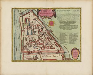 Carte du Kremlin de Moscou du 16e siècle (Castellum Urbis Moskvae), c.1600 (gravure et aquarelle) - Joan Blaeu