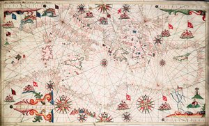 Carte de la Méditerranée, vers 1640