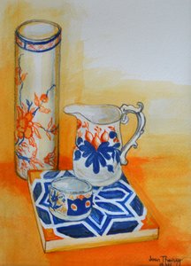 Bol chinois et carreau - Joan Thewsey