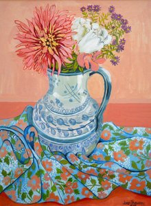 Dahlias, roses et marguerites d