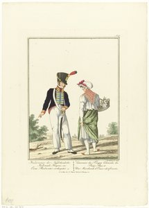 Canonnier avec une vendeuse de parfums (Uniformes et costumes) - Joannes Bemme