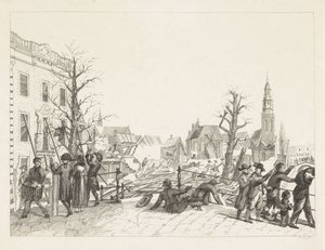 Ruines à Leiden après l