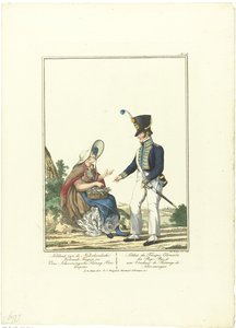 Soldat chez une vendeuse de harengs (Uniformes et costumes, titre de la série)