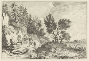 Deux promeneurs près d