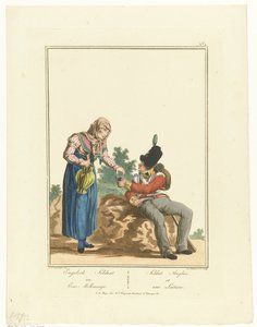 Soldat assis et laitière (Uniformes et costumes) - Joannes Bemme