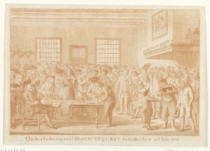 Signature de la demande de brandy à Rotterdam, 1785 - Joannes Hulstkamp (attributed to)