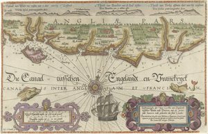 Carte de la côte anglaise entre l