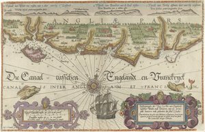 Carte de la côte anglaise entre l