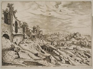 Deuxième vue des ruines sur la colline du Palatin - Joannes van Doetecum I