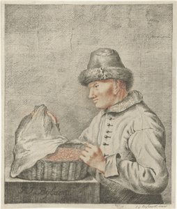 Vendeur de crevettes - Joannis Jacobus Bijlaert (signed by artist)