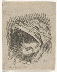 Tête de garçon avec chapeau