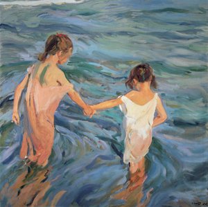 Enfants dans la Mer