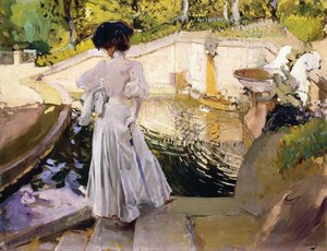 Maria regardant les poissons, Granja, 1907